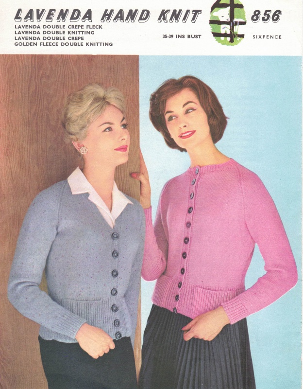 Vintage Lister Knitting Pattern 856 - Ladies Classic Cardigan