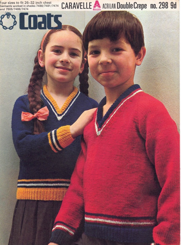 Vintage Coats Knitting Pattern 298 - Childrens Pullover