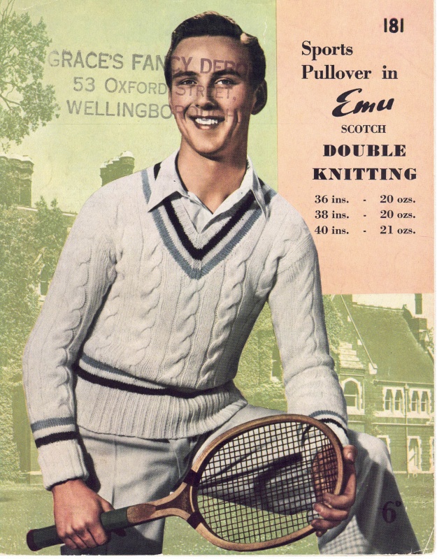 Vintage Emu Knitting Pattern 181 - Sports Pullover