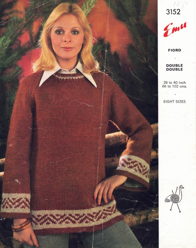 Vintage Emu Knitting Pattern 3152 - Ladies Tunic