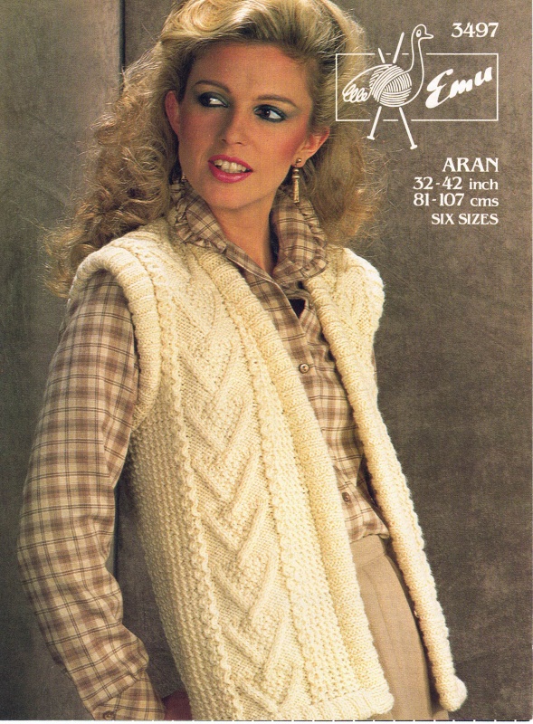 Vintage Emu Knitting Pattern 3497 - Ladies Slip-On