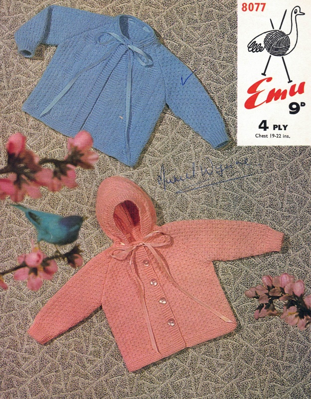 Vintage Emu Knitting Pattern 8077 - Childs Jackets