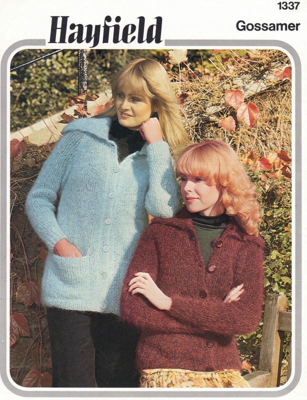 Vintage Hayfield Knitting Pattern No. 1337 - Ladies Long & Short Jackets