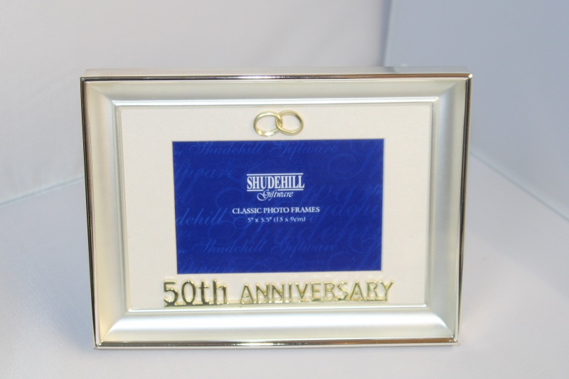 Silver Plated 50th Anniversary Photo Frame