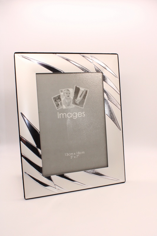 Two Tone Brushed Silver Photo Frame