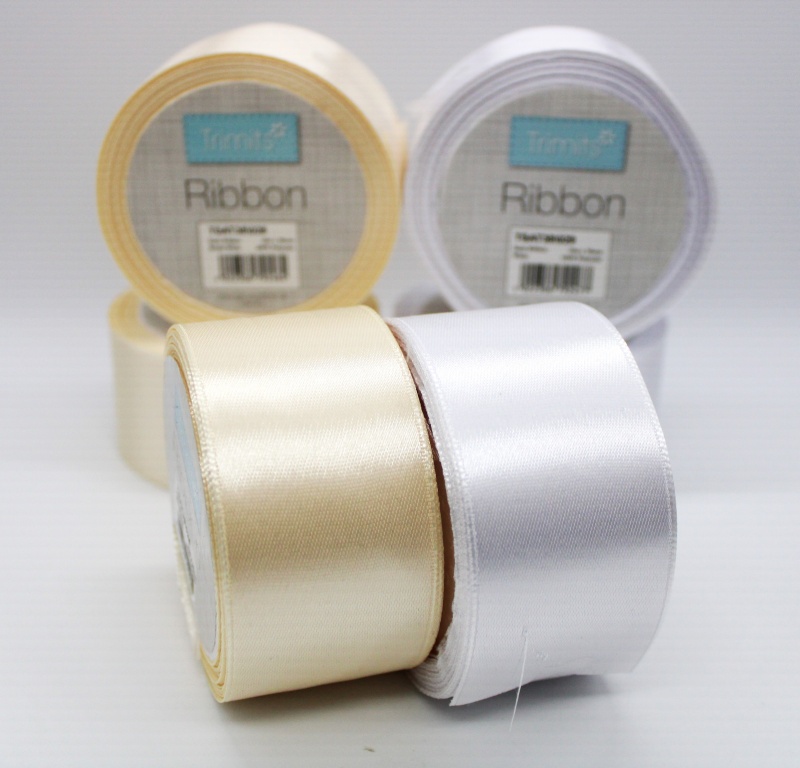 Satin Ribbon, 10 Metre Roll, Various Colours
