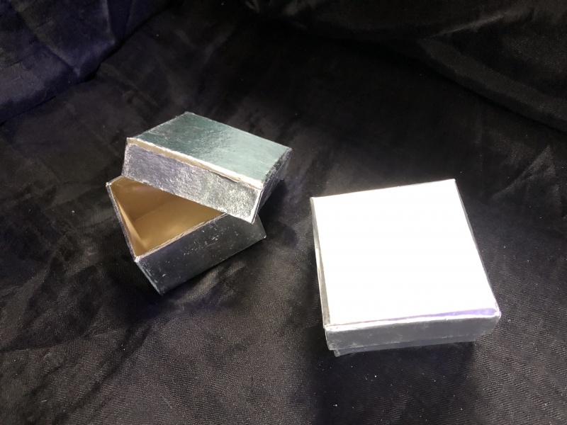 Silver Square Shaped Favor Boxes