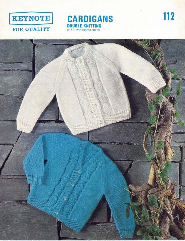 Vintage Keynote Knitting Pattern 112 - Childrens Cardigans