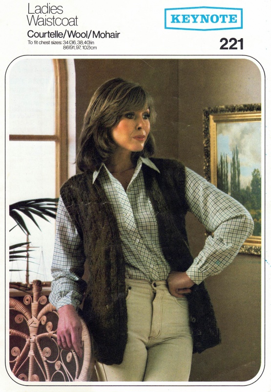 Vintage Keynote Knitting Pattern 221 - Ladies Waistcoat
