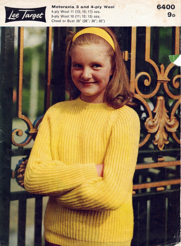 Vintage Lee-Target Knitting Pattern 6400: Childs Sweater