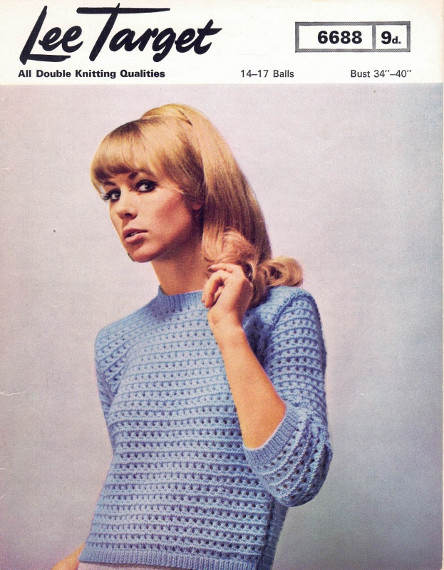 Vintage Lee-Target Knitting Pattern 6688: Lady's Sweater