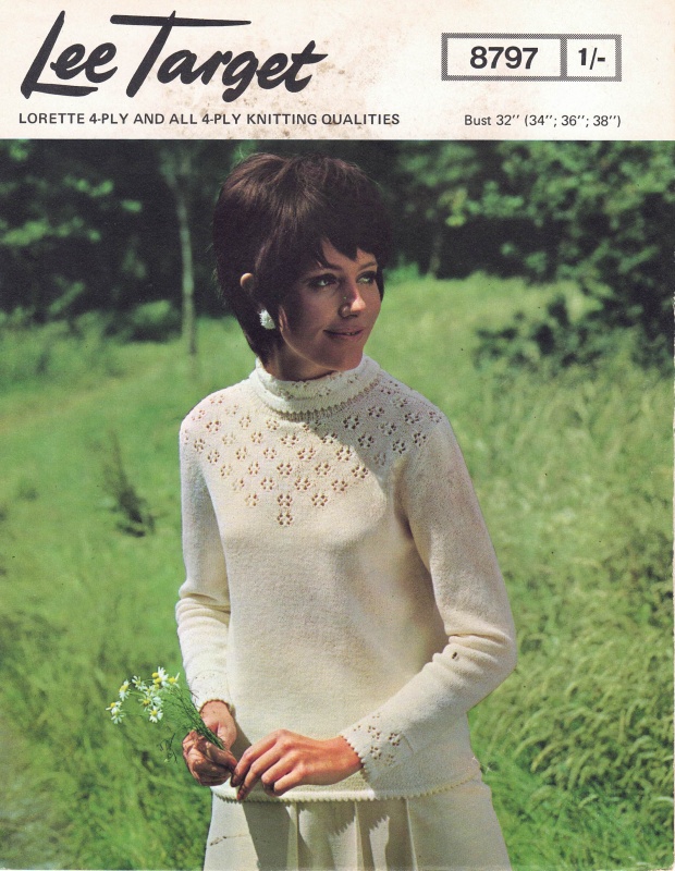 Vintage Lee-Target Knitting Pattern 8797: Lady's Sweater