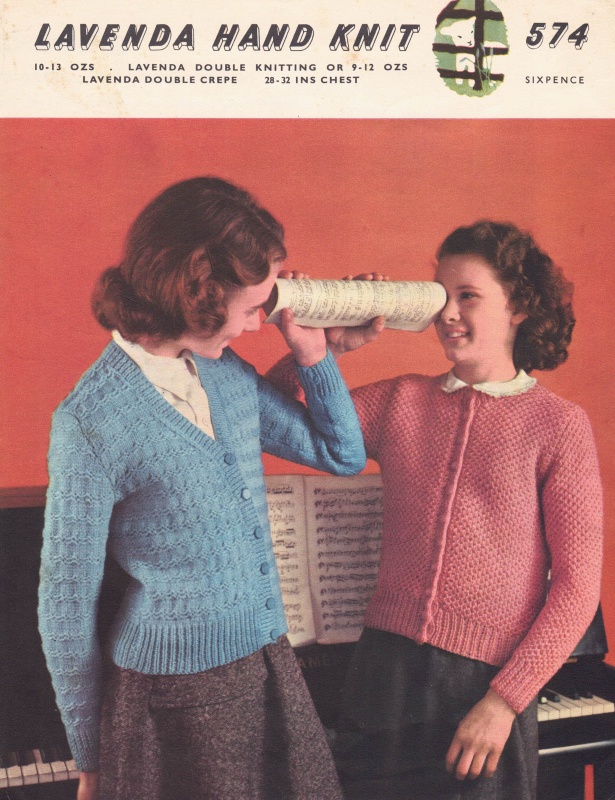Vintage Lister Knitting Pattern 574 - Girl's Cardigan
