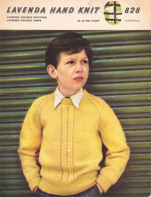 Vintage Lister Knitting Pattern 828 - Childs Raglan Pullover