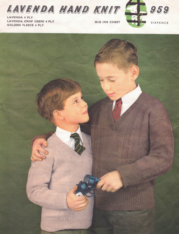 Vintage Lister Knitting Pattern 959 - Boy's Pullover