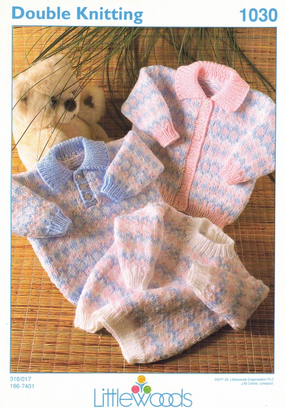 Vintage Littlewoods Knitting Pattern No 1030: Child's Cardigan & Sweaters