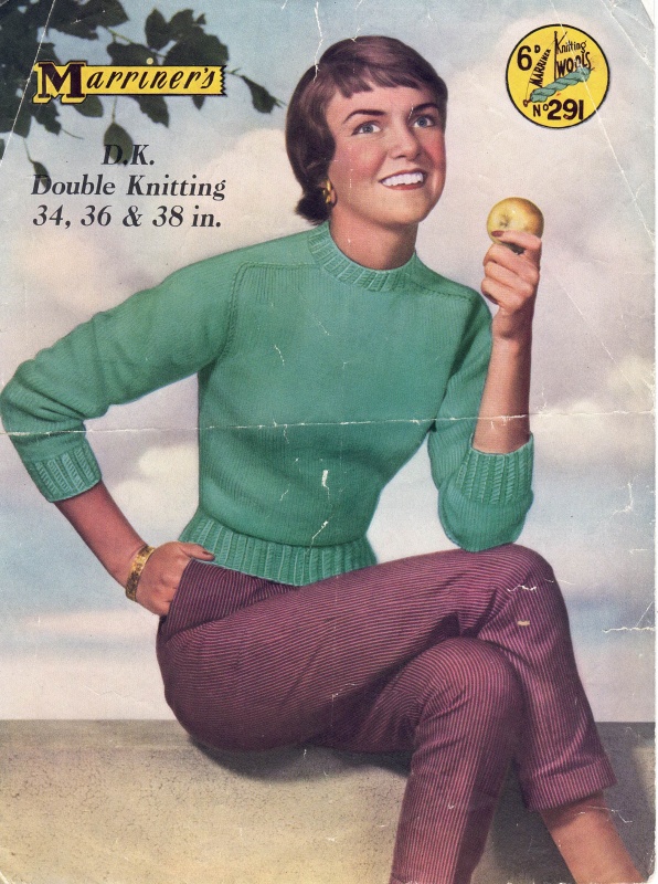 Vintage Marriner's Knitting Pattern No 291: Ladies Turtle Neck Sweater