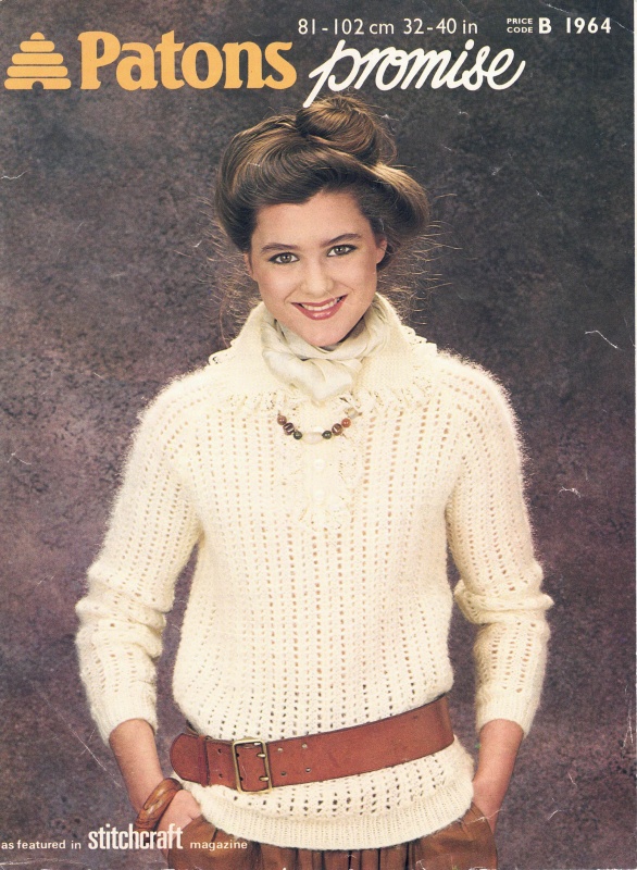 Vintage Patons Knitting Pattern 1964: Lady's Fashion Sweater