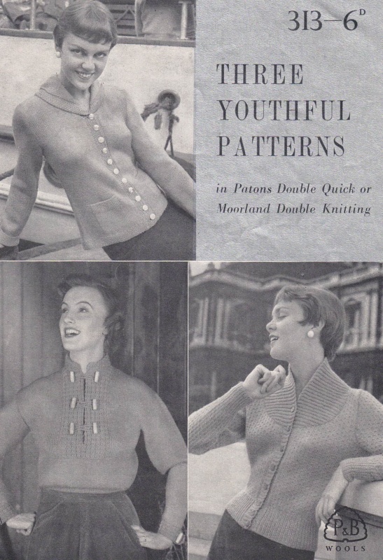 Vintage Patons Knitting Pattern 313: Lady's Coats & Jumpers