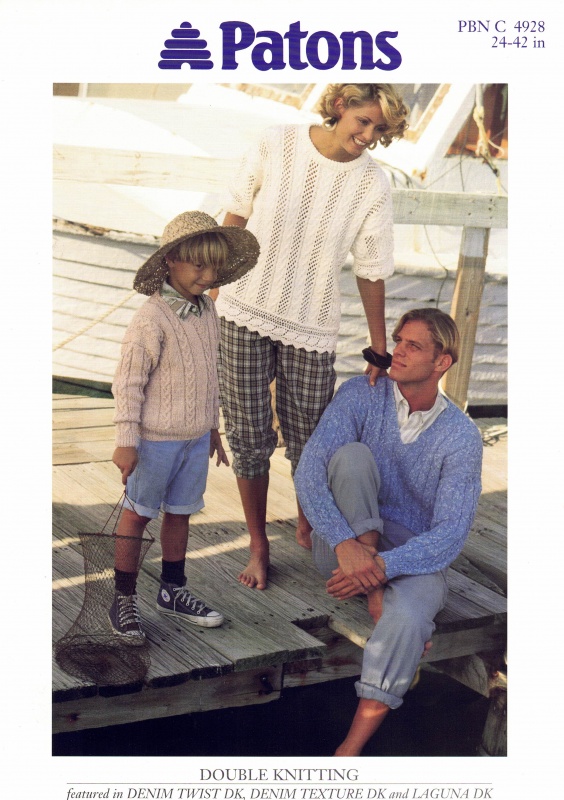 Vintage Patons Knitting Pattern 4928: Family Sweaters
