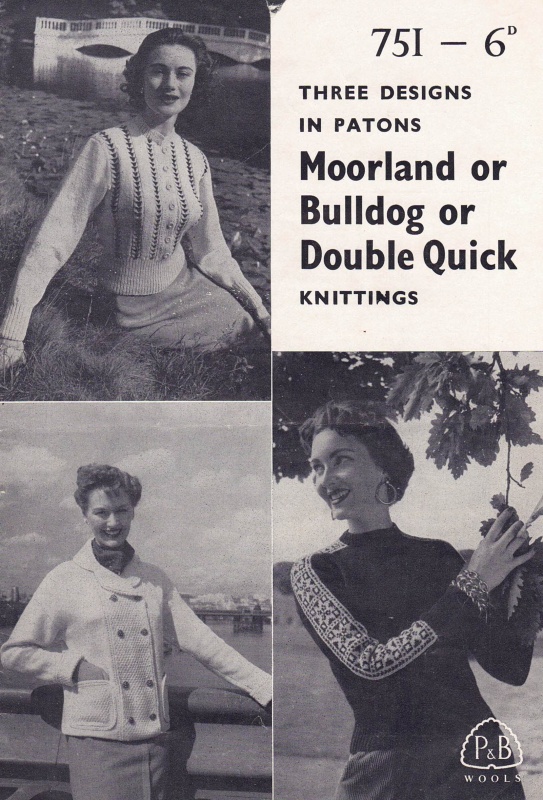 Vintage Patons Knitting Pattern 751: Lady's Jumpers & Jacket