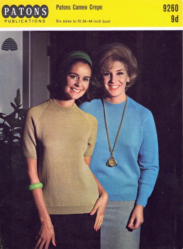 Vintage Patons Knitting Pattern 9260: Lady's Classic Sweaters