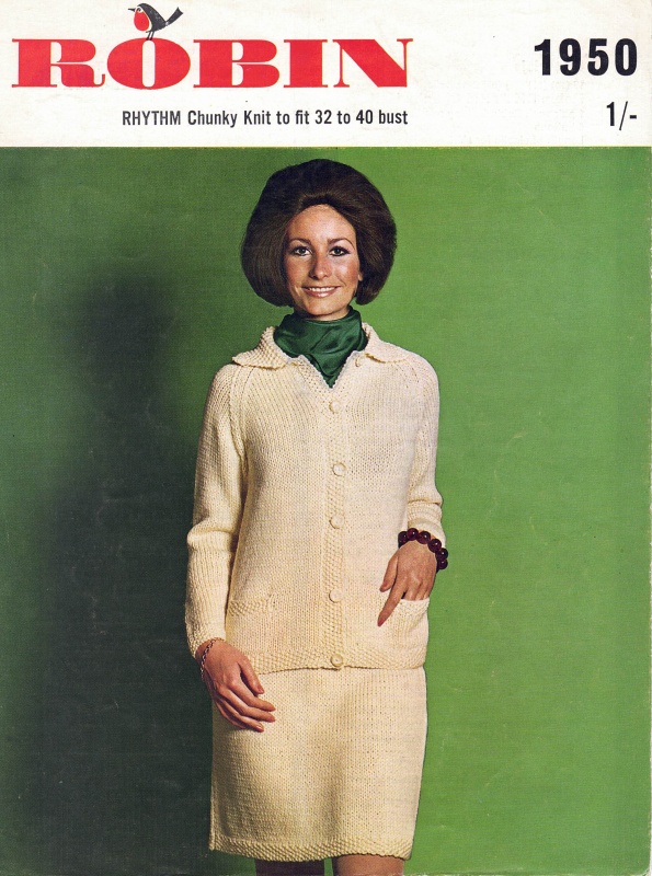 Vintage Robin Knitting Pattern 1950 - Ladies Suit