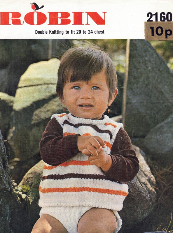 Vintage Robin Knitting Pattern 2160 - Child's Three Piece