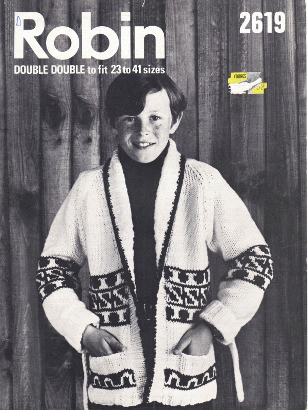Vintage Robin Knitting Pattern 2619 - Starsky Style Jacket
