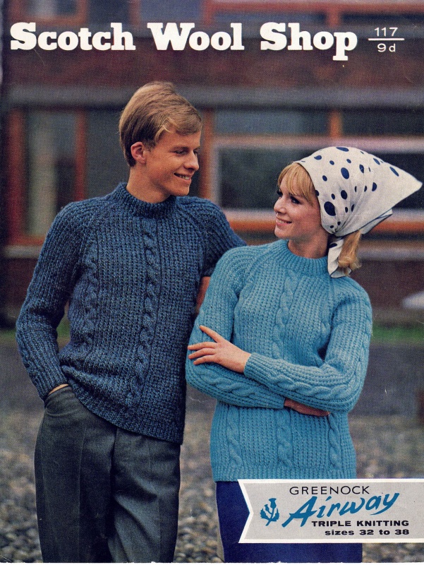 Vintage Scotch Wool Shop Knitting Pattern No. 117 - Teenage Sweaters