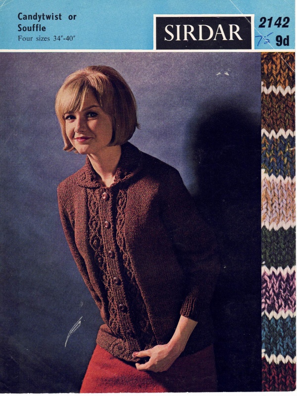 Vintage Sirdar Knitting Pattern No 2142: Lady's Candytwist Jacket