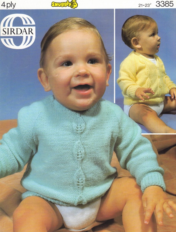 Vintage Sirdar Knitting Pattern No 3385: Children's Jumper & Cardigan