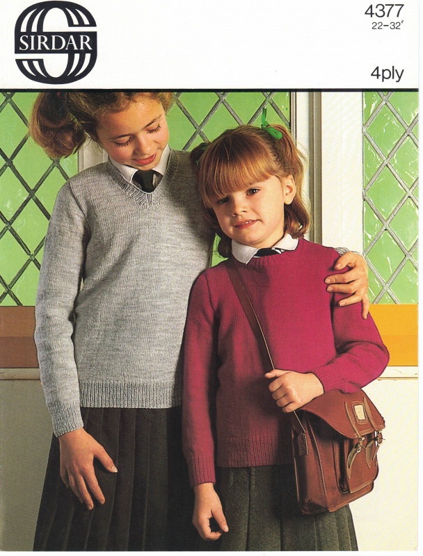 Vintage Sirdar Knitting Pattern No 4377: Boys & Girls Sweaters