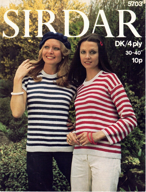 Vintage Sirdar Knitting Pattern No 5703: Lady's Top With or Without Sleeves