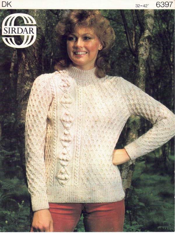 Vintage Sirdar Knitting Pattern No 6397: Lady's Country Style Sweater