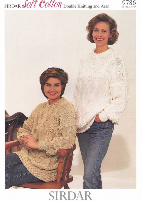 Vintage Sirdar Knitting Pattern No 9786: Lady's Sweater