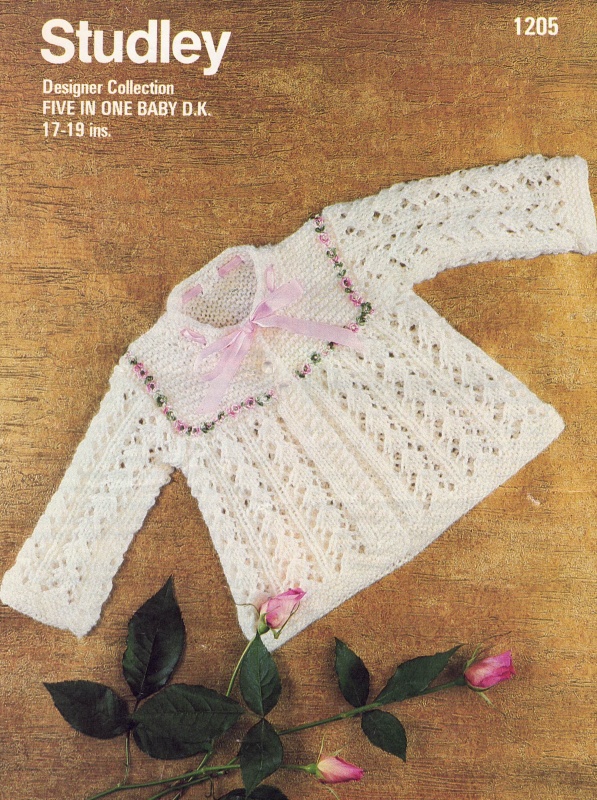 Vintage Studley Knitting Pattern No 1205: Baby's Matinee Coat