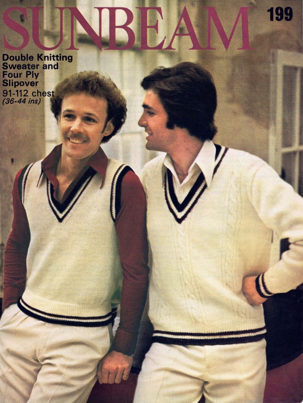 Vintage Sunbeam Knitting Pattern 199 - Men's Sweater & Slipover