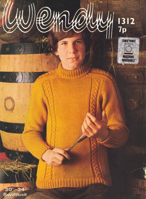 Vintage Wendy Knitting Pattern 1312: Boy's Sweater