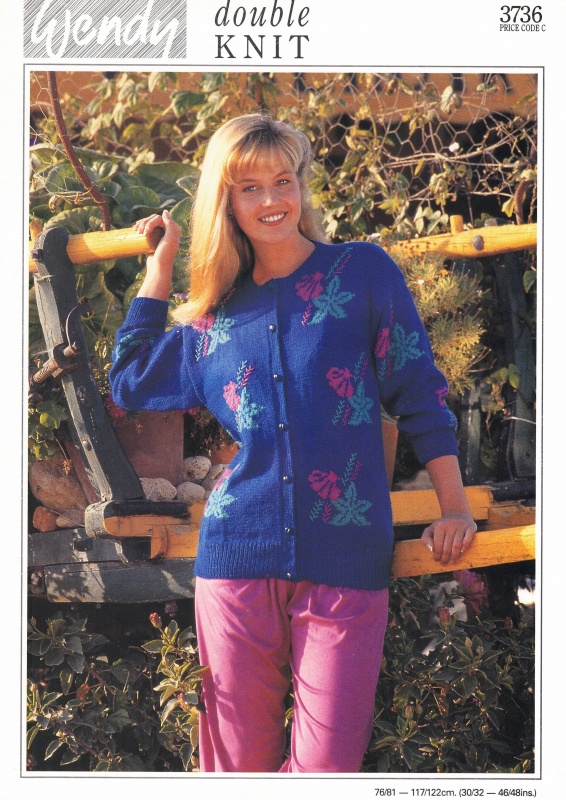 Vintage Wendy Knitting Pattern 3736: Lady's Cardigan