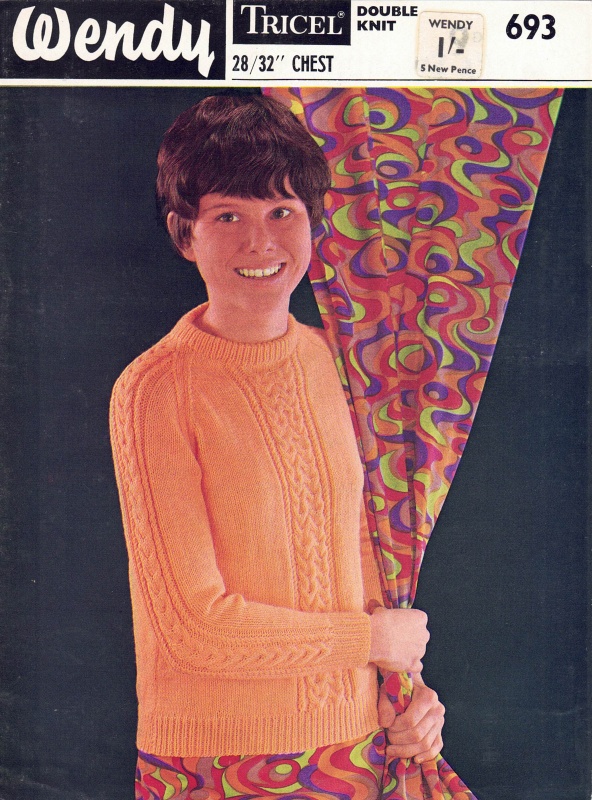 Vintage Wendy Knitting Pattern 693: Girls Sweater