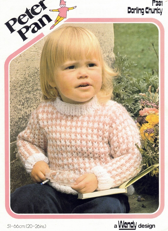 Vintage Wendy Knitting Pattern P381: Child's Sweater