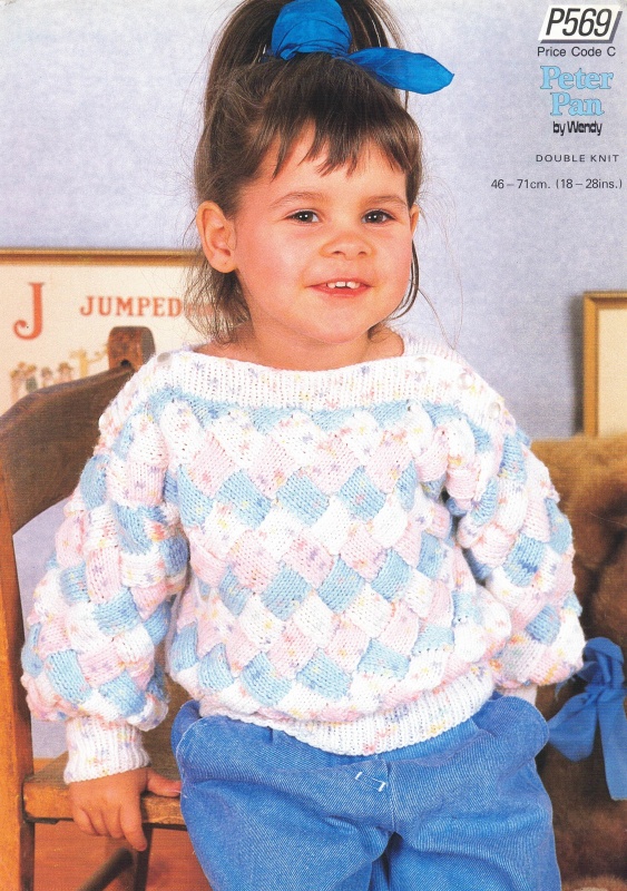 Vintage Wendy Knitting Pattern P569: Child's Sweater