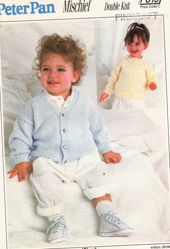 Vintage Wendy Knitting Pattern P619: Child's Cardigans