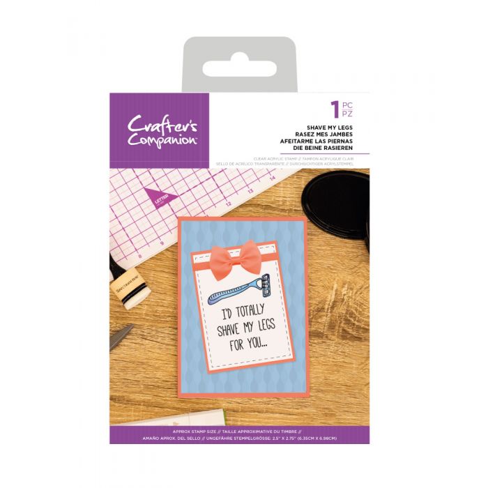 Crafters Companion Clear Acrylic Stamp ~ Shave My Legs