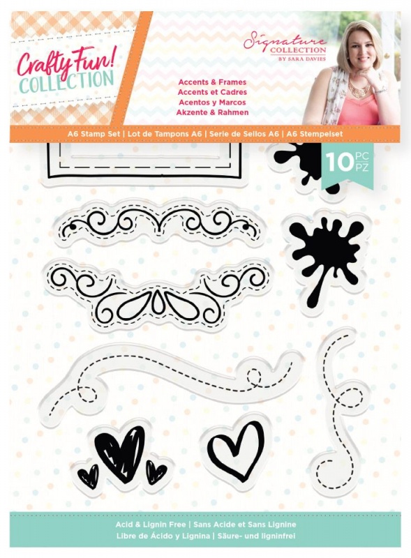 Sara Signature Crafty Fun A6 Acrylic Stamp - Accents & Frames