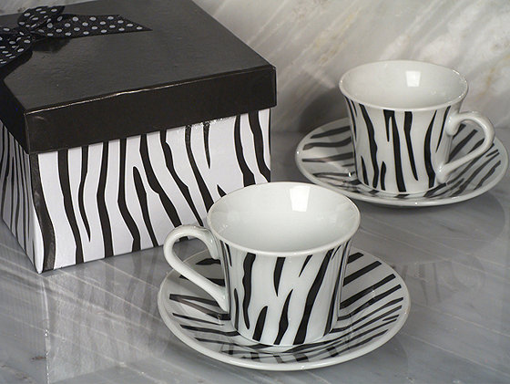 Stylish Striped Espresso Coffee Collection Set