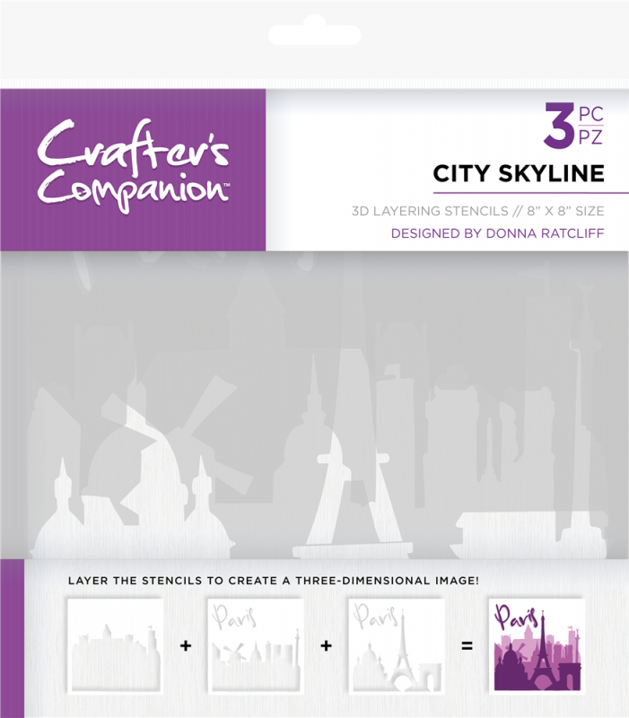 Crafters Companion 3D Layering Stencils - City Skyline