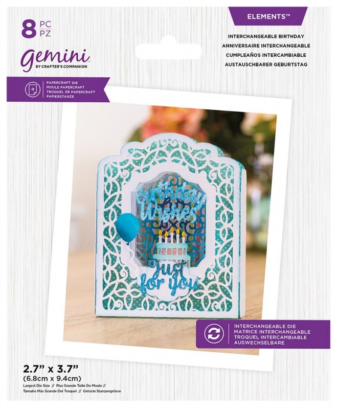Gemini Elements Metal Die ~ Interchangeable Birthday - Picture 1 of 2