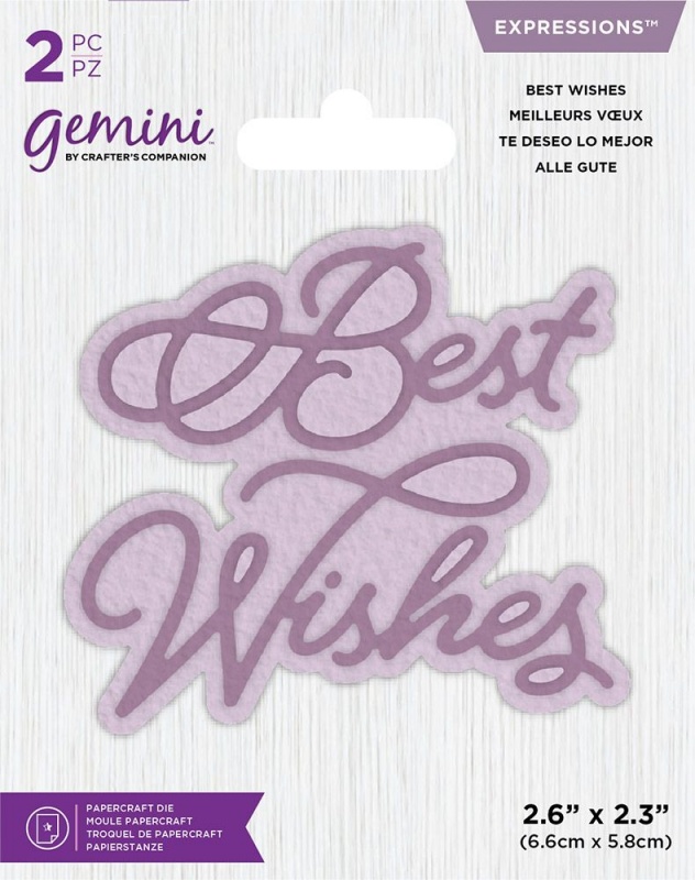 Gemini Mini Expressions Die - Best Wishes
